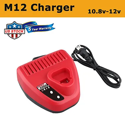 Rapid Charger For Milwaukee M-12 C12C 12V Li-ion Battery 48-11-2401 2402 2411 US • $15.92