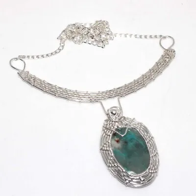 Quantum Quatrro Ethnic Copper Wire-Wrapped Necklace Jewelry 18  JW • $6.99