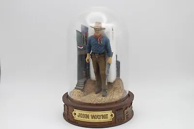 Franklin Mint John Wayne Champion Of The West Glass Domed Sculpture • $45