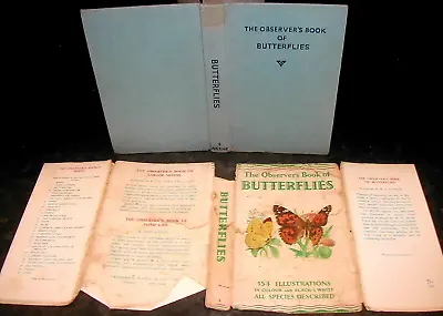 OBSERVER’S Book Of BRITISH BUTTERFLIES 1962 Illustrated INSECT Pocket ETYMOLOGY • £8