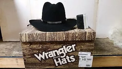 Wrangler Western Cowboy Black Hat 7 1/8 W87462770 • $128.45