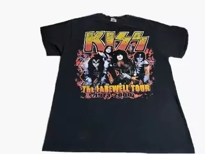 Vintage Kiss The Farewell Tour 1973-2000 Concert T-Shirt Gene Sz Large (Photos)  • $64.98