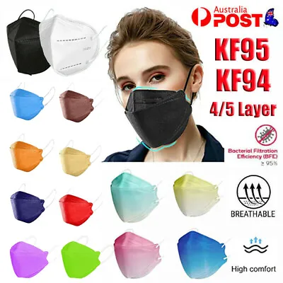 $5.75 • Buy BLUK KF94 N95 KN95 Mask Certified Disposable Respirator 3D Face Masks 4/5 Layers