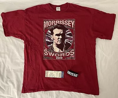 Morrissey - The Swords Tour 2009. Vintage T-Shirt Swords Tour Stub & Bracelet. • $137.99