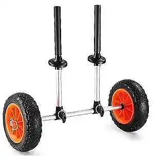  Sit On Top Kayak Cart Dolly Detachable Canoe Trolley Cart With 10'' Solid  • $61.66