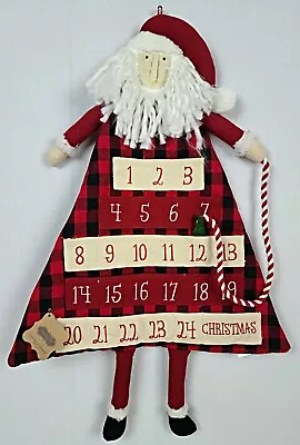 Mud Pie Children's Christmas Santa Advent Calendar - Buffalo Check 10820021B NEW • $9.95