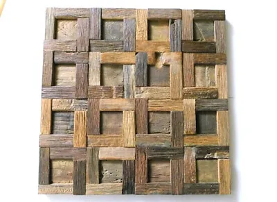 £15.90 • Buy Rustic Wood Tiles, Wall Coverings, Rustic Wall Panels, Reclaimed Wall Decor
