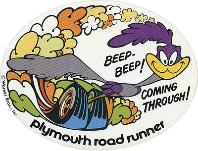 $4.39 • Buy #2278 (1) 3.5  Plymouth Road Runner Vintage Repro Decal Sticker Vinyl