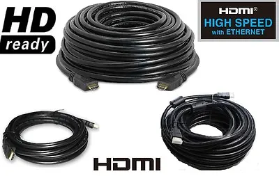 $59.99 • Buy Premium HDMI Cable 6ft 10ft 15ft 25ft 30ft 50ft 75ft 100ft Gold For HD TV Lot Us