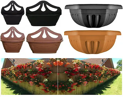 Wall Mounted Plastic Plant Flower Basket Pot Planter Container Venetian Garden • £10.90