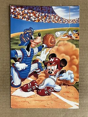 Postcard Disney Mickey Mouse Goofy Baseball Sports Catcher Mickey’s Collection • $5.99