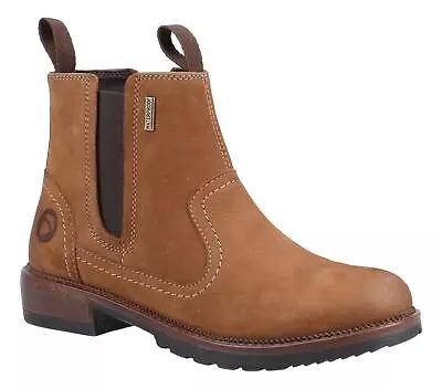 Womens Cotswold Laverton Classic Pull On Leather Ankle Boots Sizes 4 To 8 • £47.99