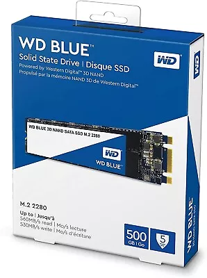 $50 • Buy Western Digital Blue 3D NAND 500 GB Internal M.2 Hard Drive -WDS500G2B0B SSD...
