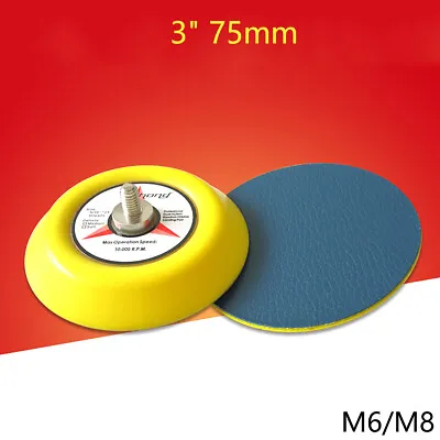 £235.45 • Buy 3  75mm Sanding Polishing Backing Pad M6/M8 Thread For Air Sander