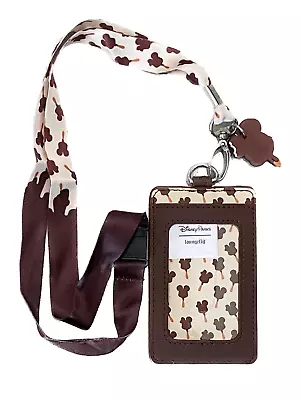 Disney Parks Loungefly Mickey Mouse Ice Cream Bar Badge ID Holder With Lanyard • $28.44