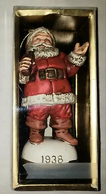 1938 Memories Of Santa Christmas Ornament In Box Hand Painted FREE SHIPPING  • $14