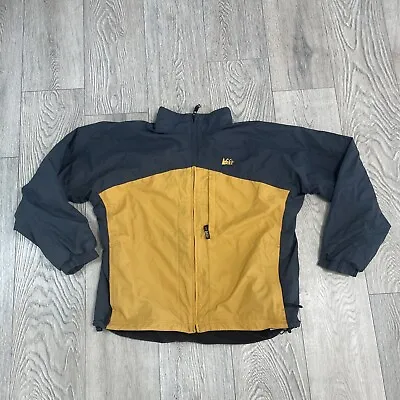 REI Co-Op Ski Jacket Yellow Mens Large Outdoors Vintage Shell • $20