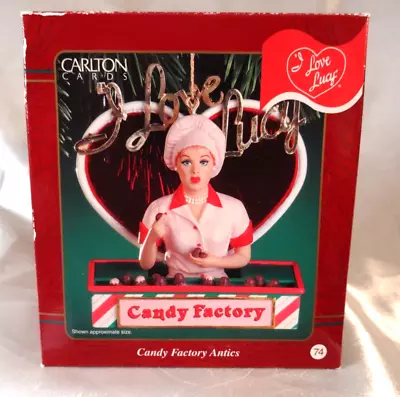 I Love Lucy Candy Factory Antics Ornament Carlton Cards Lucille Ball • $24.64