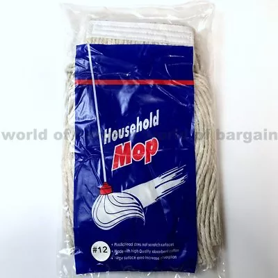 MOP HEAD #12 Heavy Duty Cotton Replacement Refill String Wet Floor Mops Cleaner • $8.95