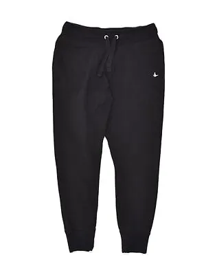 JACK WILLS Womens Tracksuit Trousers Joggers UK 10 Small Black Cotton AL08 • £15.12