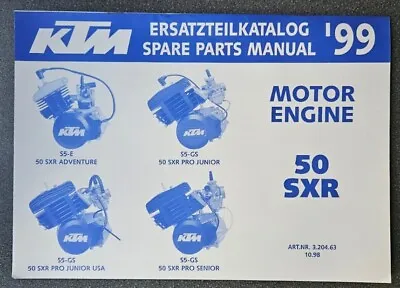 New Genuine Ktm 50sxr Pro Jnr/snr Kids Motocross 1999 Spare Parts Manual Engine • $24.65