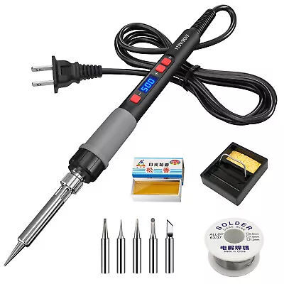 90W Soldering Iron Gun Kit Adjustable Temperature Welding Solder Wire Flux Paste • $13.93