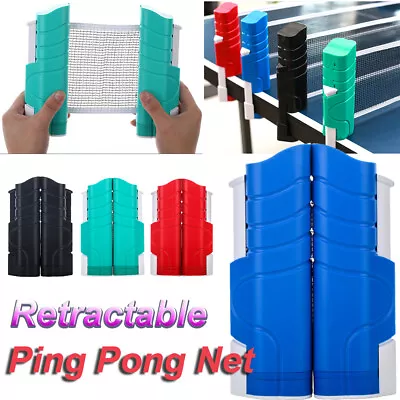 Table Tennis Kit Ping Pong Set Retractable Net Rack Portable Ping Pong Sports #T • $21.29