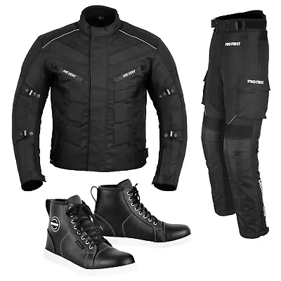 Armoured Mens Motorcycle Suit Waterproof Leather Touring Sneakers Sports Shoes • $176.84