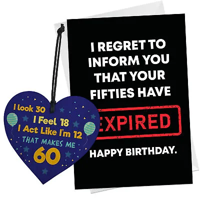 £5.99 • Buy Funny 60th Birthday Gift For Women Men 60th Birthday Card Gift For Him Or Her
