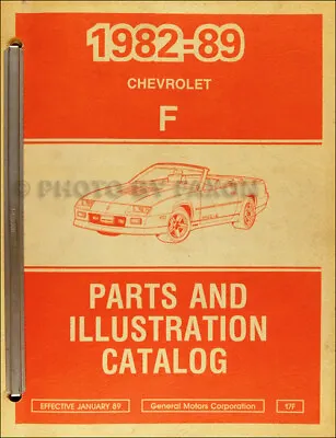1982-1989 Chevy Camaro Master Parts Book Illustrated Part Number Catalog • $106.95