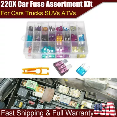 220X Car Blade Fuse Assortment Assorted Kit Blade Auto Truck Automotive Parts U* • $10.79