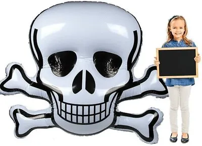 135cm Skull Lilo Giant Cushion Float Decoration Halloween Pirate Prop Punk • £14.99