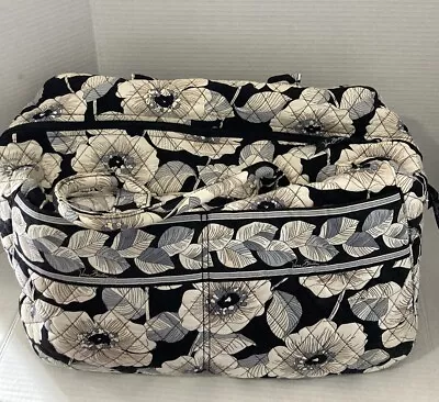 Vera Bradley Black White Floral Small Duffel Camellia J370 • $32