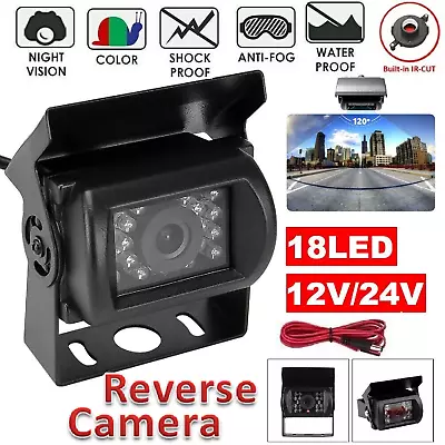 Heavy Duty CCD 18 IR 12V/24V Colour Reversing Camera Reverse Rearview Car AUS • $28.99