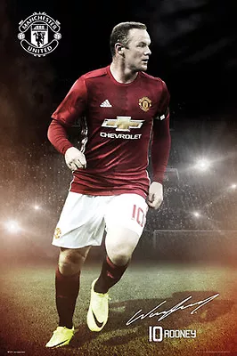 WAYNE ROONEY Manchester United Signature Series EPL Soccer 2016/17 POSTER • $13.49