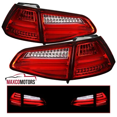 $239.49 • Buy Red Tail Lights Fits 2015-2017 VW Golf GTI LED Signal DRL Bar Brake Lamps L+R