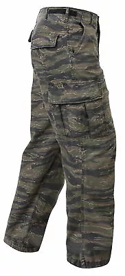 Rothco 4487 Tiger Stripe Vintage Vietnam Era 6 Pocket Fatigue Pants 100%cotton  • $51.99