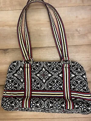 Vera Bradley Quilted Squared Away Black & White Barcelona Handbag Tote • $25.95