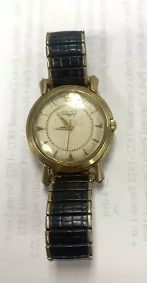 Vintage 10K Gold Filled Longines Man’s Wrist Watch • $43