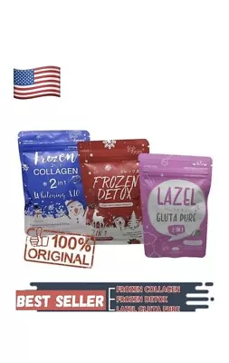 3X Frozen Collagen + Frozen Detox Diet Weight + Lazel Gluta Pure Whiteni  🇺🇸 • $27.39