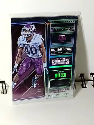 2018 Panini Contenders Draft Picks Bowl Ticket #100 Von Miller RC LMTD 47/99 NM • $2.99