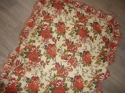 Jcp Penney Adelle Cape Cod Floral Cinnamon Green Warm (1) Cafe Tier Curtain  • $15.20