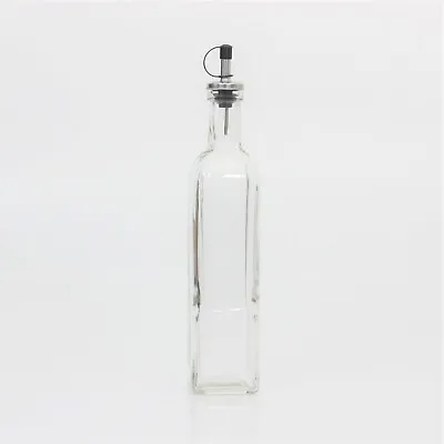 Clear Glass Olive Cooking Oil Pourer Dispenser Kitchen Seasoning Drizzle Bottle • £7.50