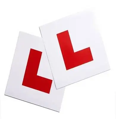 2 Piece Magnetic L Plate Car Learner Sign Stickers Vehicle Sticker B2 • £3.84