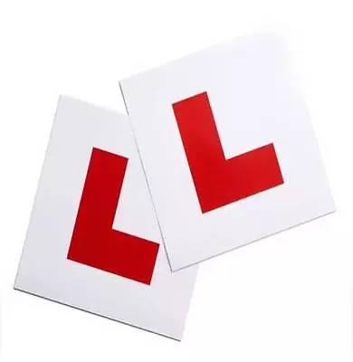 Genuin 2 X L Plate Fully Magnetic Exterior Car New Learner - Secure & Safe • £3.99