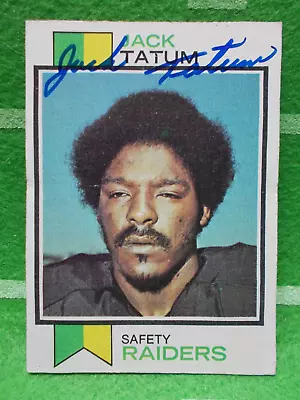 JACK TATUM JSA CERT~ AUTOGRAPHED 1973 Topps (RC) OHIO STATE/OSU Oakland Raiders • $229.32