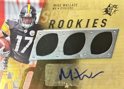 2009 Upper Deck SPX #144 Mike Wallace RC Jersey Auto #'d /549 • $19.50