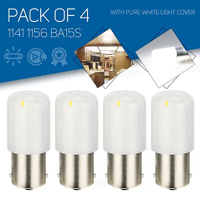 4Pcs 12V Car RV White 67 89 97 631 5007 5008 R5W R10W 1156 LED Bulbs Mini BA15S • $10.99