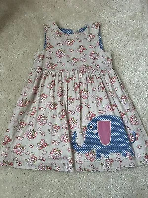 Mini Boden Girls Appliqué Summer Floral Easter Dress Size 2-3 Year • $34.99