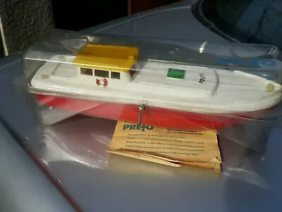 Vintage Prefo Police Boat Ship Toy Model Battery Operated Orig. Box Germany Ddr • $79.99